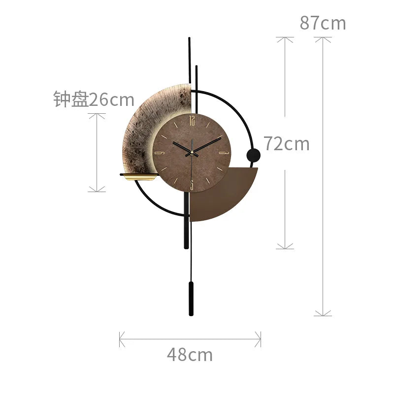 Horloge Mural Lumineuse Minimaliste Vocale Moderne