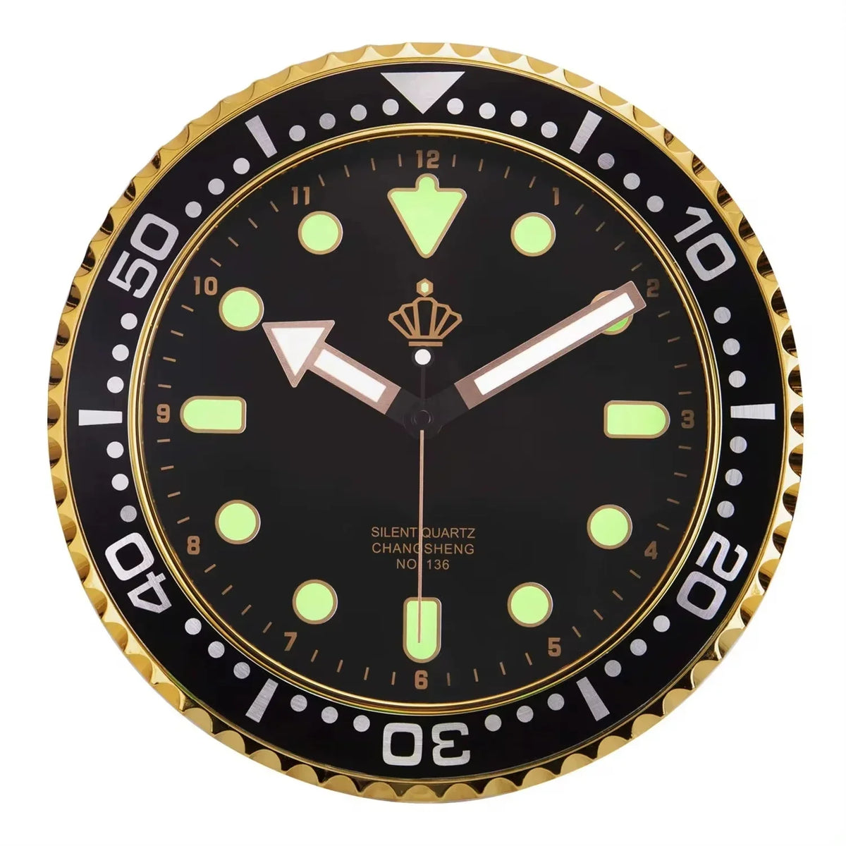 Horloge Murale Design Silencieuse Quartz Luxe Décoration