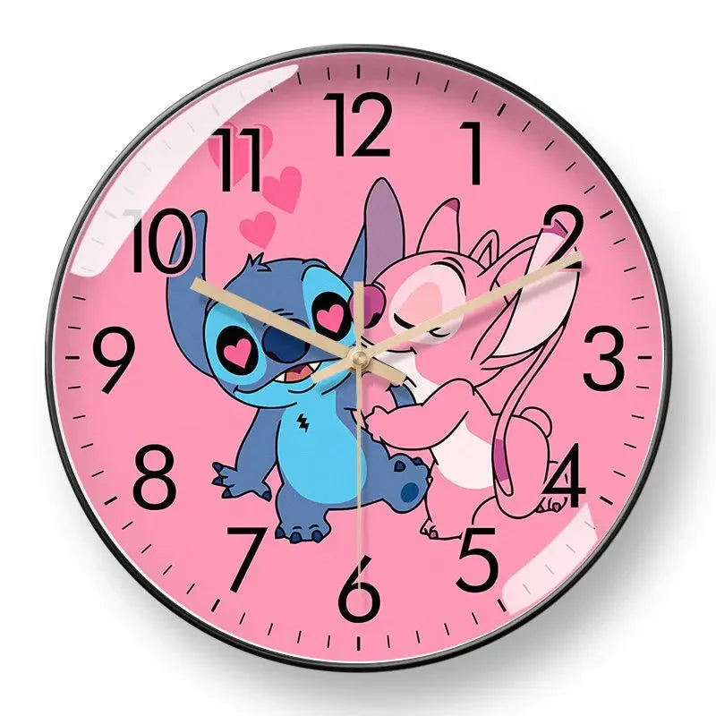 Horloge Mural Lilo & Stitch Anime Silencieuse Déco