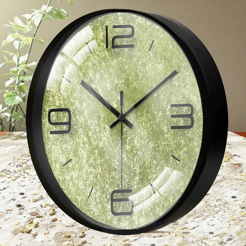 Horloge Mural Verte Vintage Dessin Animé Enfant Silencieuse