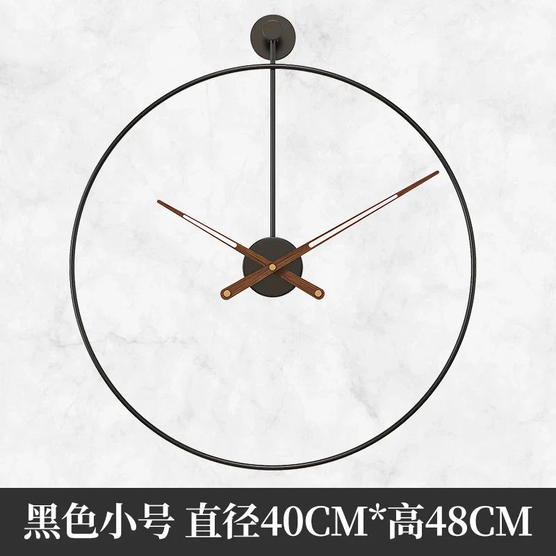 Horloge Mural Métal Minimaliste Industrielle Silencieuse Grande