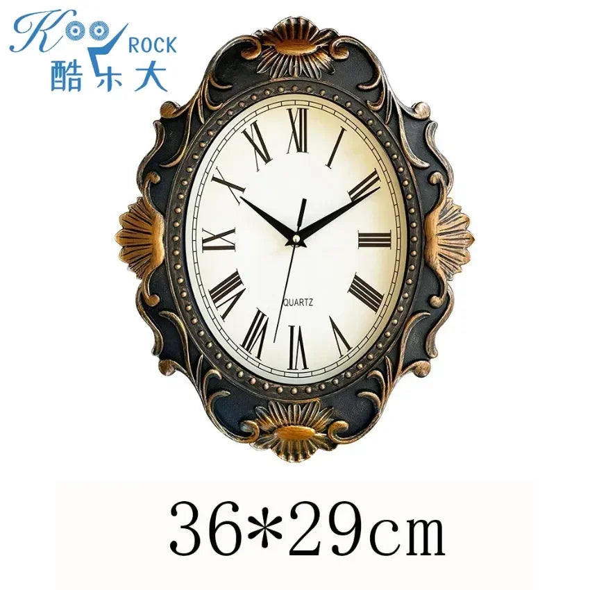 Horloge Mural Vintage Classique Chiffres Romains Élégante