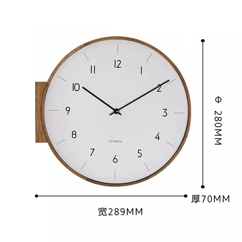 Horloge Mural Japonaise Double Face Bois Massif Luxe.