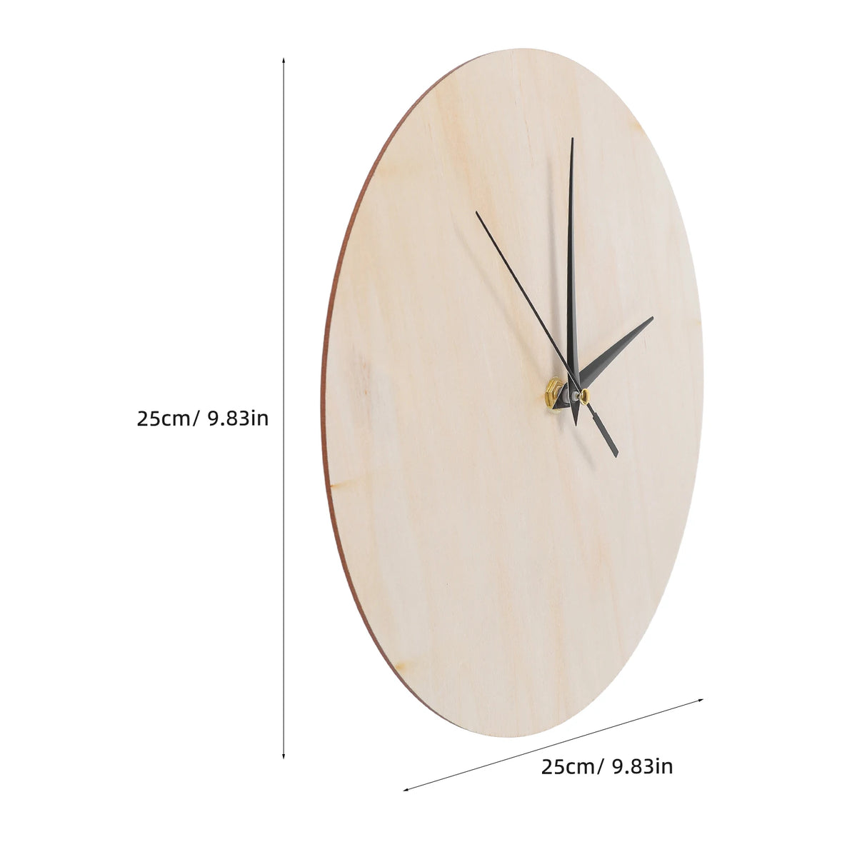 Horloge Mural Bois Rond Vierge DIY Enfants Peinture