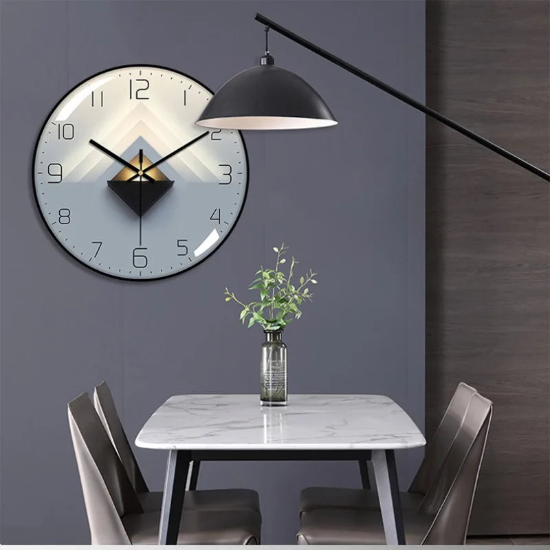 Horloge Murale Nordique Luxe Quartz Silencieuse Salon