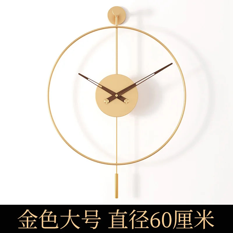 Horloge Mural Métal Industrielle Grande Silencieuse Sans Perçage