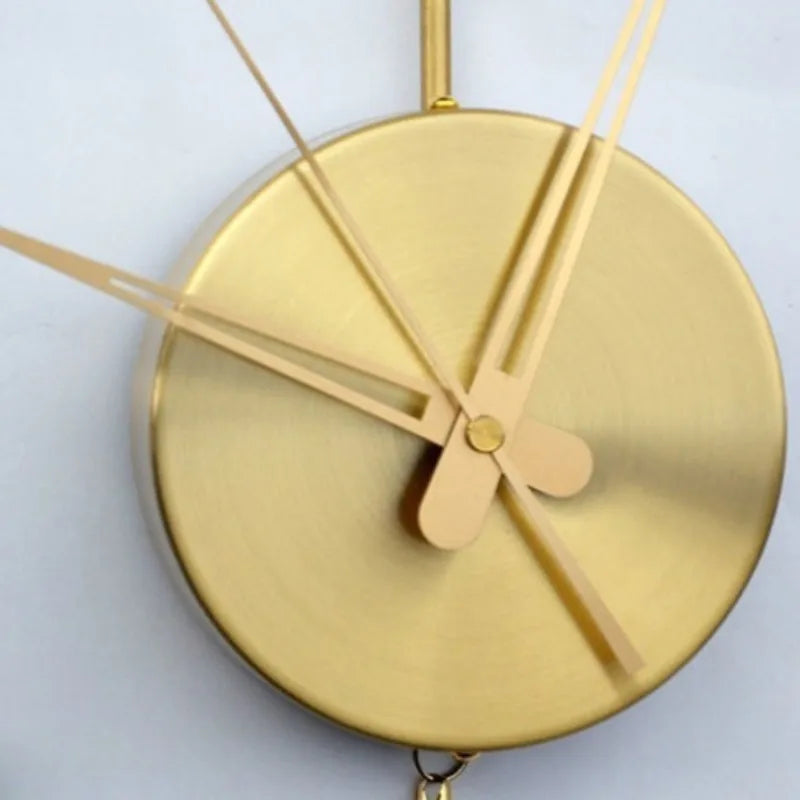 Horloge Murale Laiton Nordique Luxe Géante Salon Design