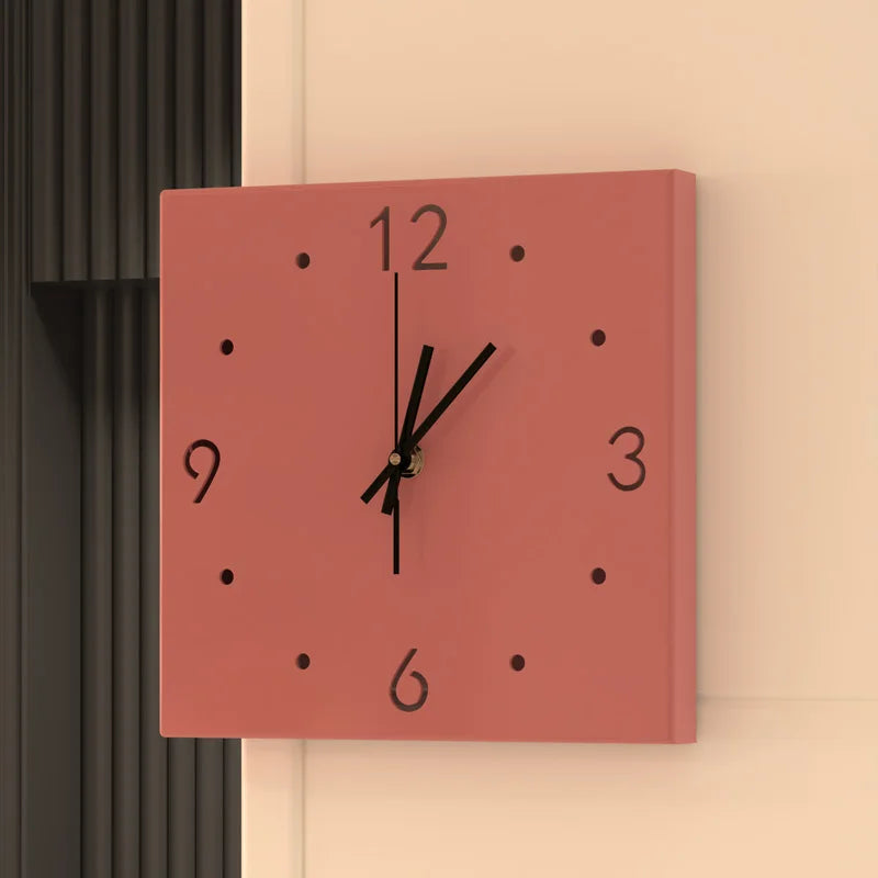 Horloge Mural d'Angle Double-Face Minimaliste Silencieuse
