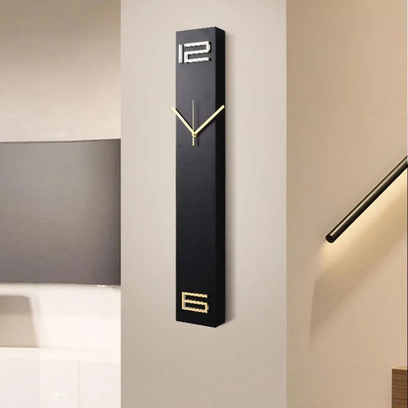 Horloge Mural Longue Minimaliste Design Salon Luxe