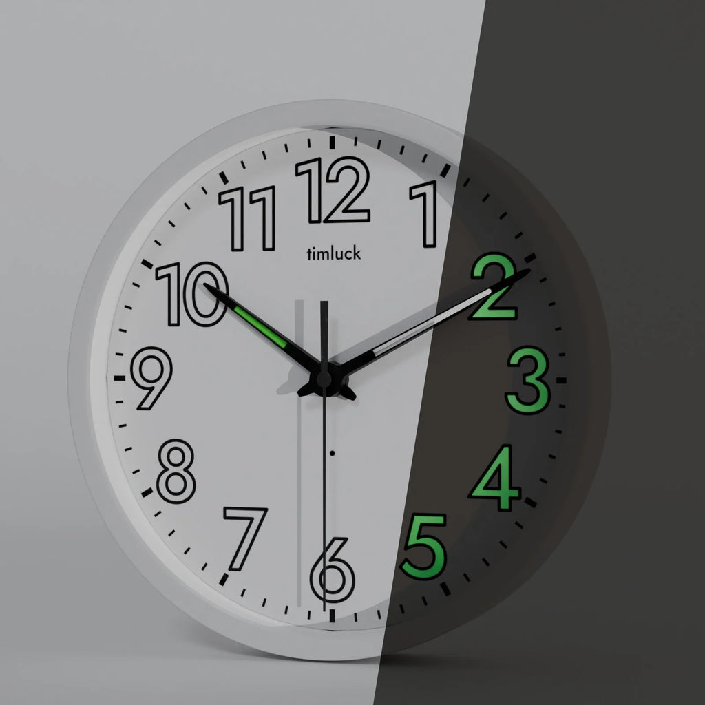 Horloge Mural LED Silencieuse Automatique Luminosité Réglable