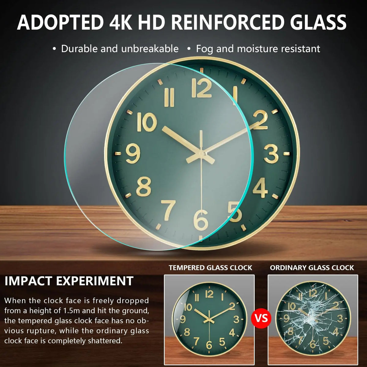 Horloge Mural Moderne 3D Silencieuse Salon Chambre