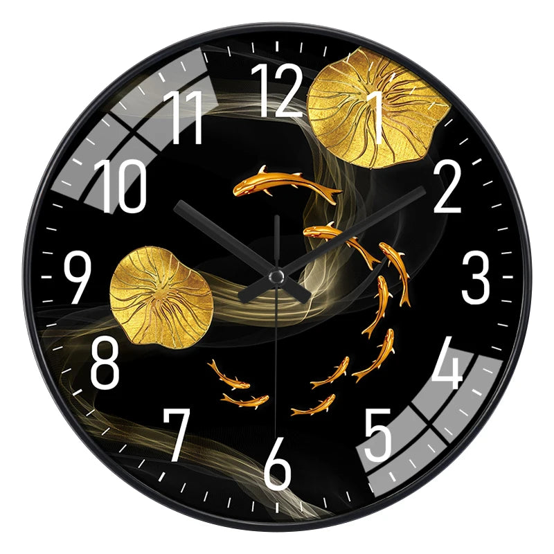 Horloge Mural Poisson Moderne Luxe Décoration Maison