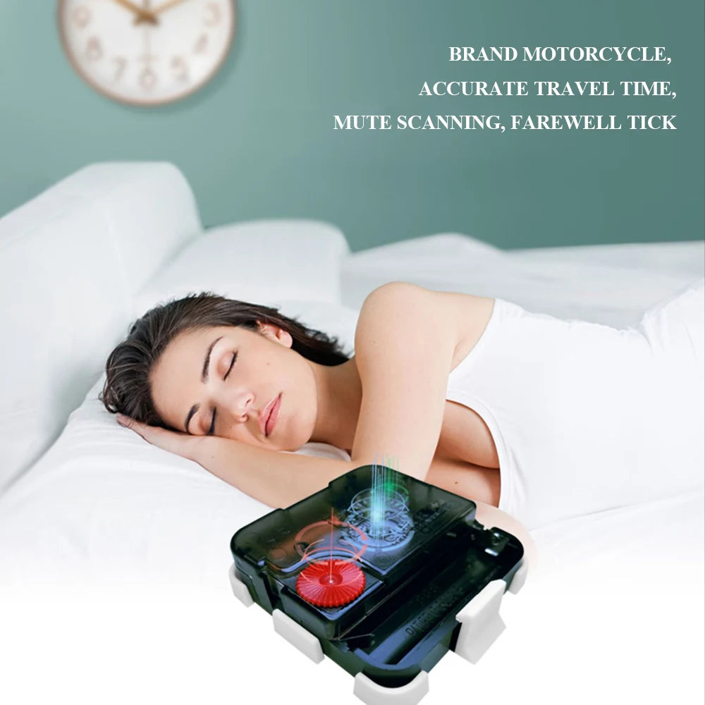 Horloge Mural Feuilles Vertes Silencieuse Moderne Salon