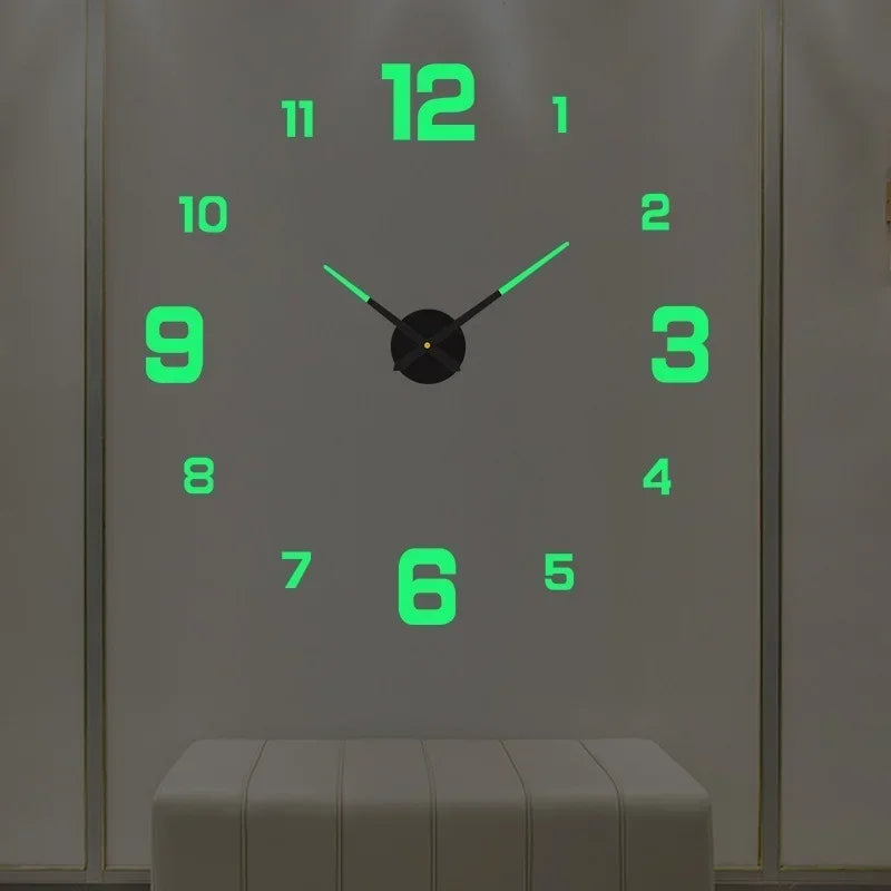 Horloge Mural Numérique 3D Lumineuse Silencieuse DIY