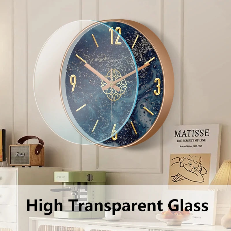 Horloge Mural Rétro Luxe Quartz Design Chambre Salon