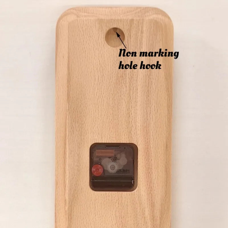 Horloge Murale Bois Massif Vintage Silencieuse Sans Chiffres