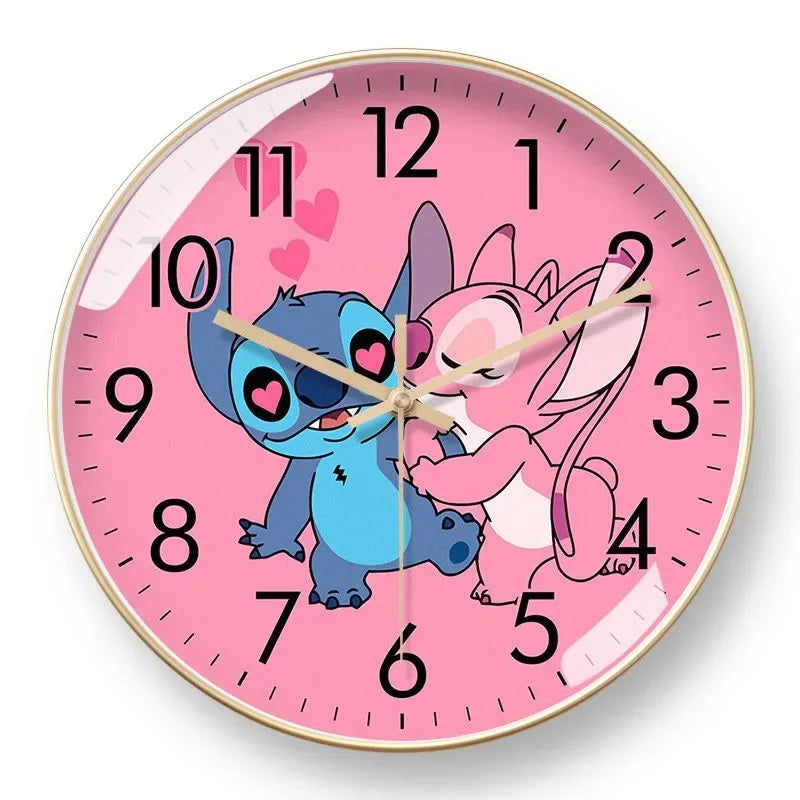 Horloge Mural Lilo & Stitch Dessin Animé Créative Silencieuse