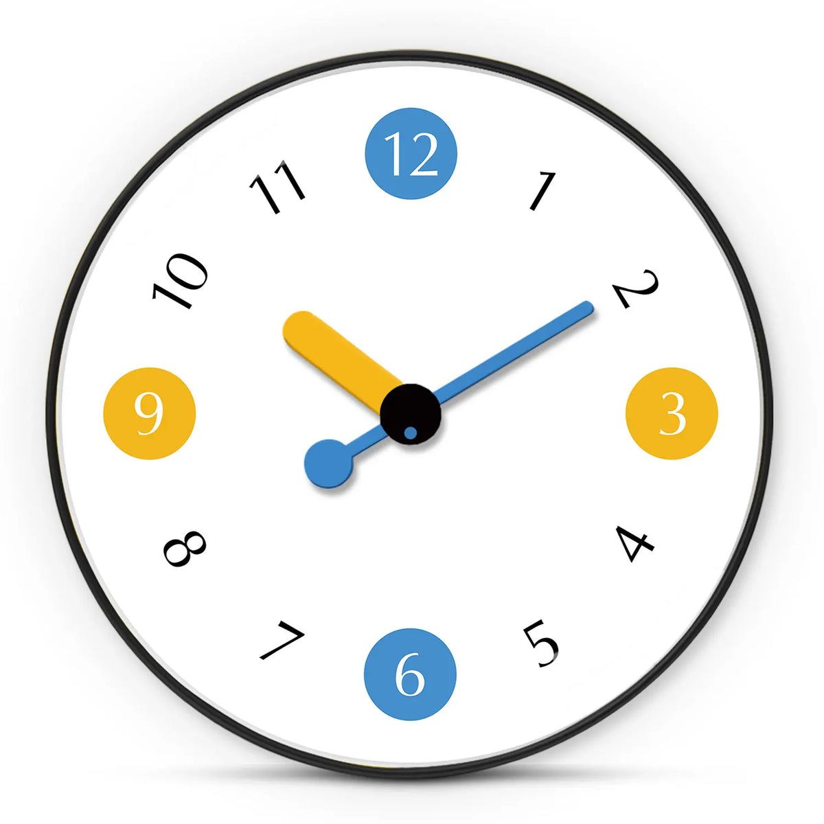 Horloge Murale Silencieuse Colorée Simple Mignonne Ronde.