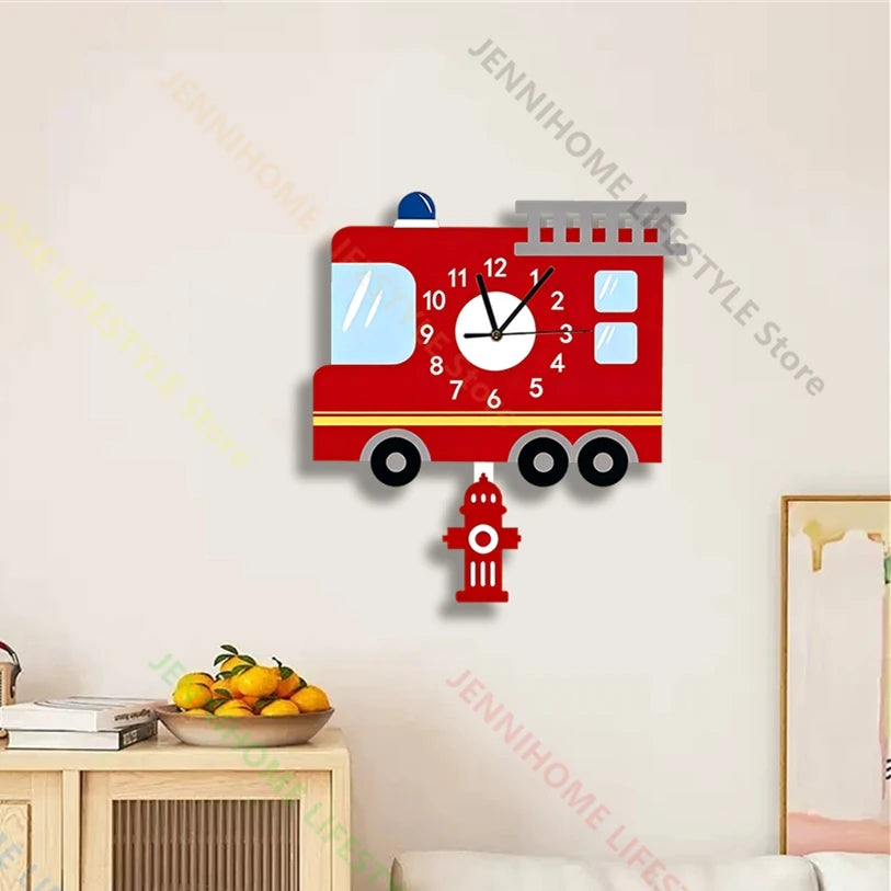 Horloge Mural Pendule Dinosaure Animaux Mignons Enfant