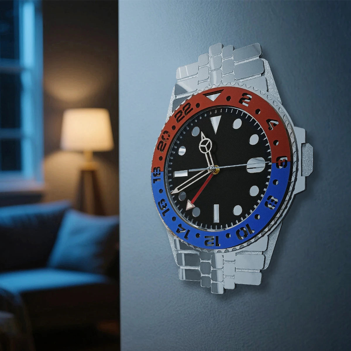 Horloge Murale Luxe Montre Silencieuse Design Moderne Grande