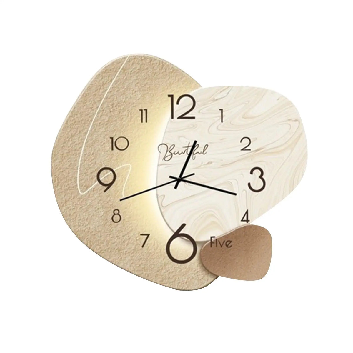 Horloge Mural Bois Style Nordique Chiffres Romains Silencieuse