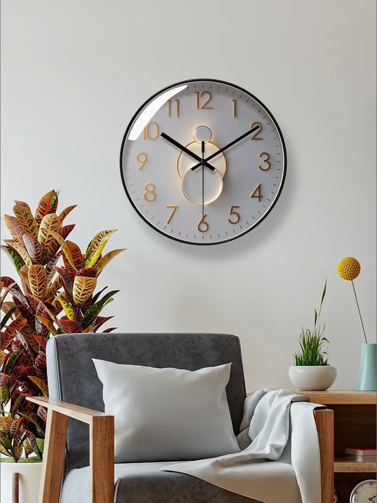 Horloge Mural Quartz Design Moderne Silencieuse Salon