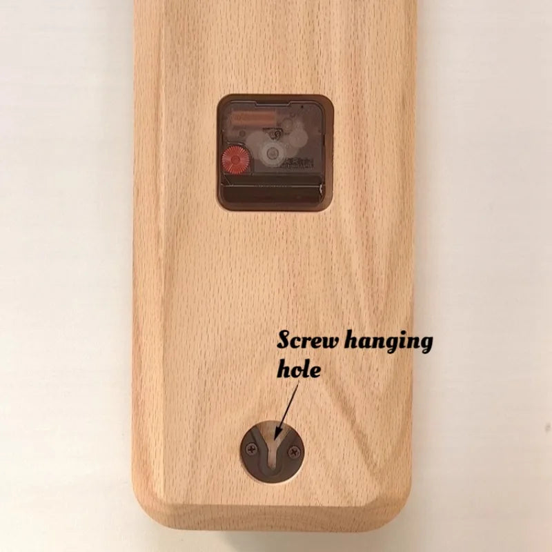 Horloge Murale Bois Massif Vintage Silencieuse Sans Chiffres