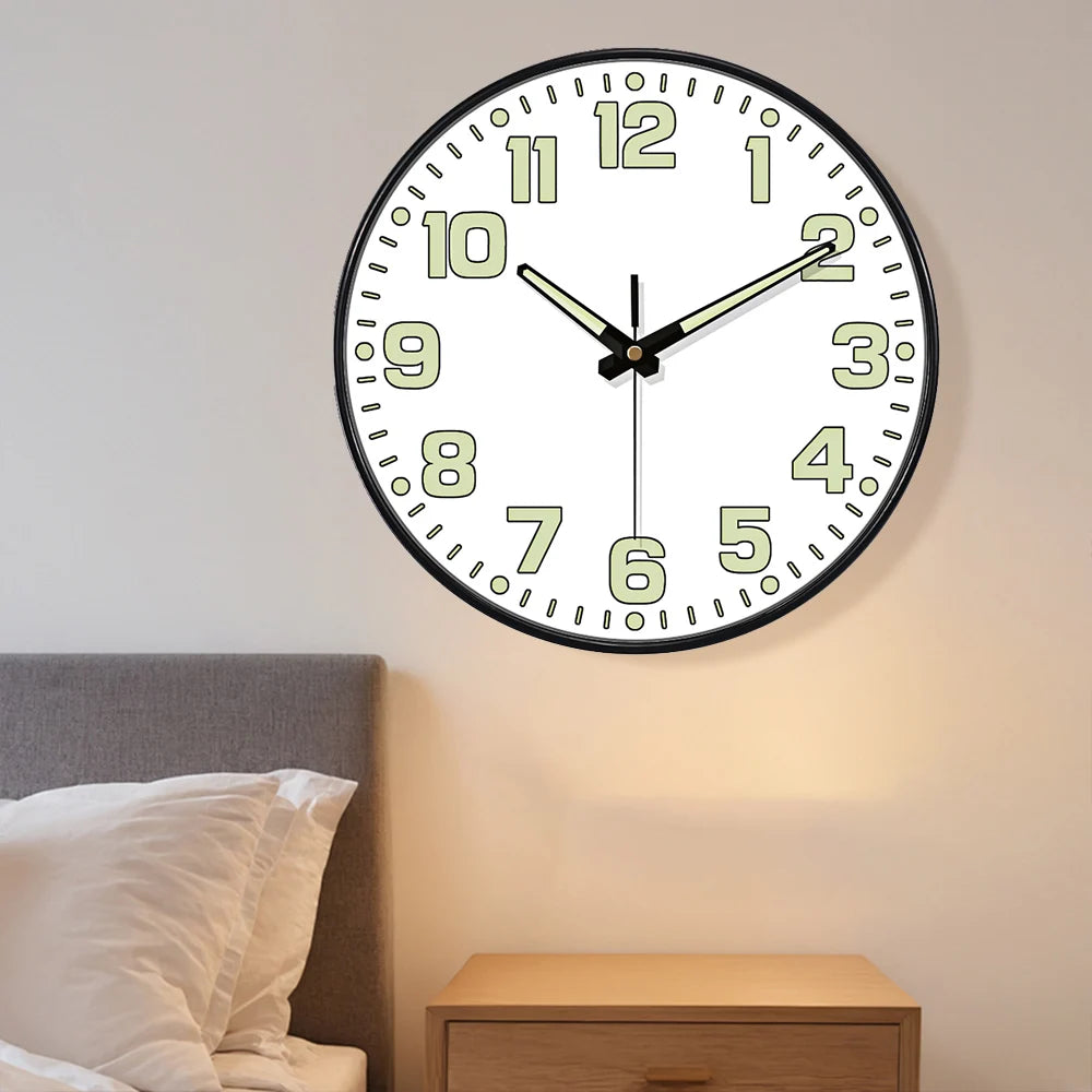 Horloge Mural Lumineuse Grande Quartz Décoration Nuit