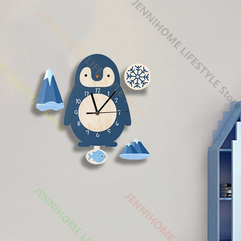 Horloge Mural Pendule Dinosaure Animaux Mignons Enfant