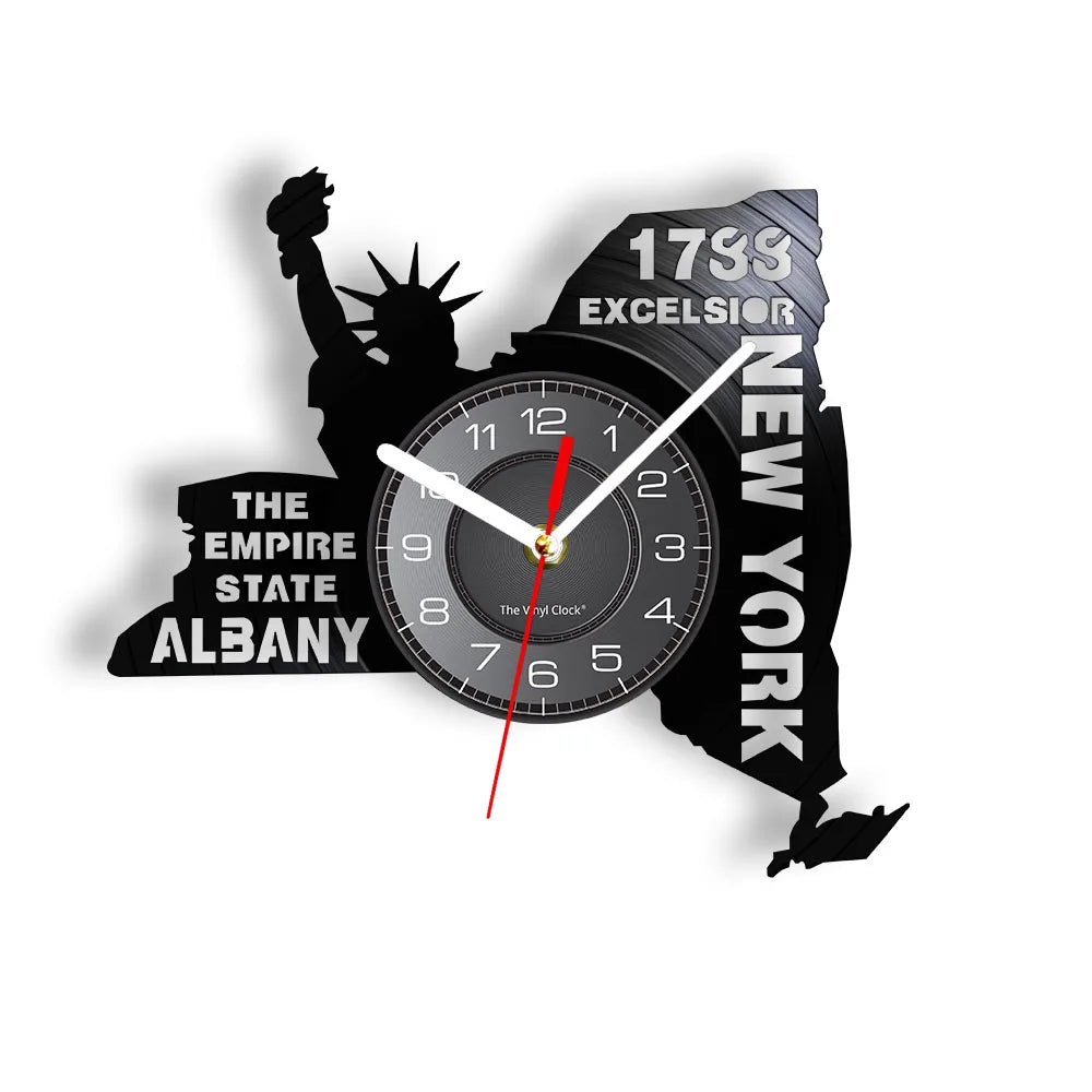 Horloge Murale Vintage New York Brooklyn Bridge Vinyle