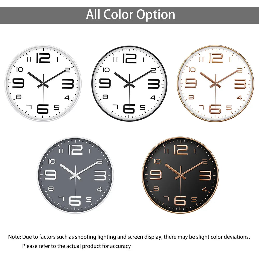 Horloge Mural Moderne Silencieuse Grande Digitale Salon Cuisine