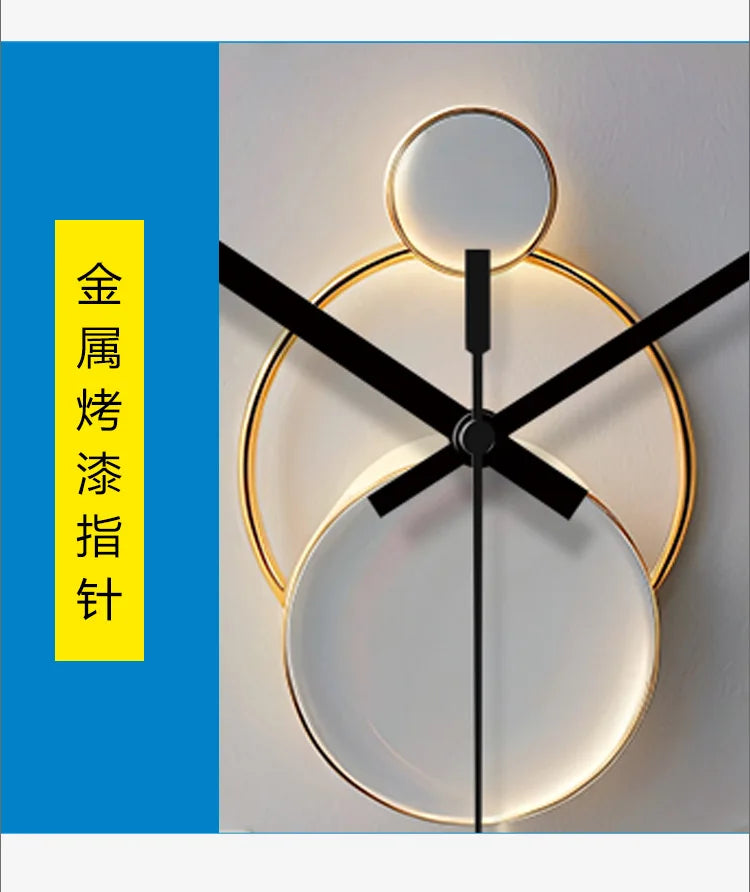 Horloge Mural Quartz Design Moderne Silencieuse Salon