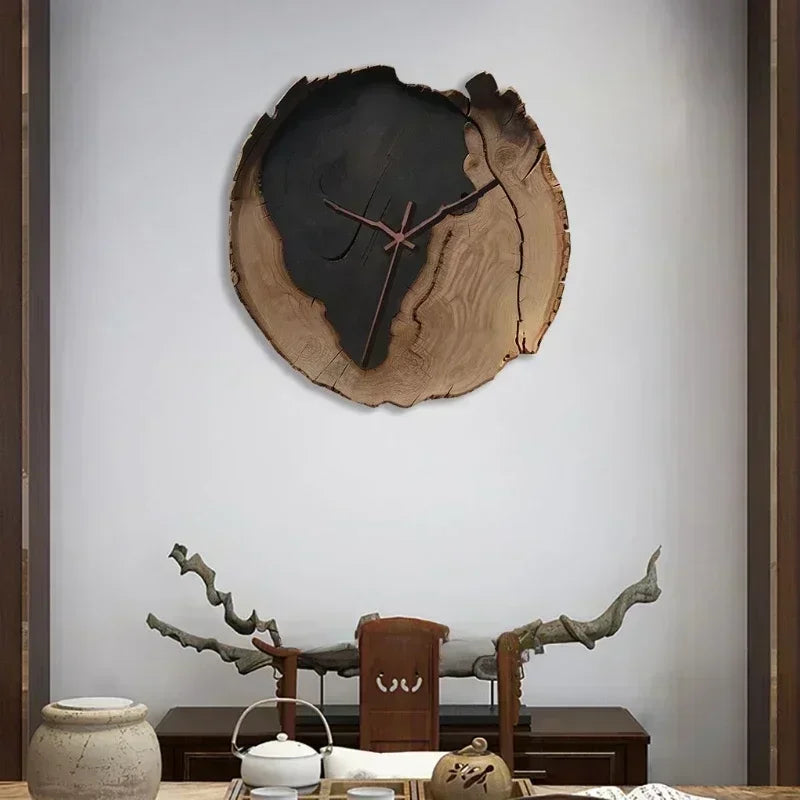 Horloge Mural Abstraite Silencieuse Luxe Art Décoration