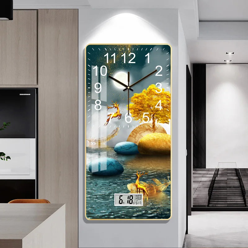 Horloge Murale Moderne Grande Affichage LCD Design