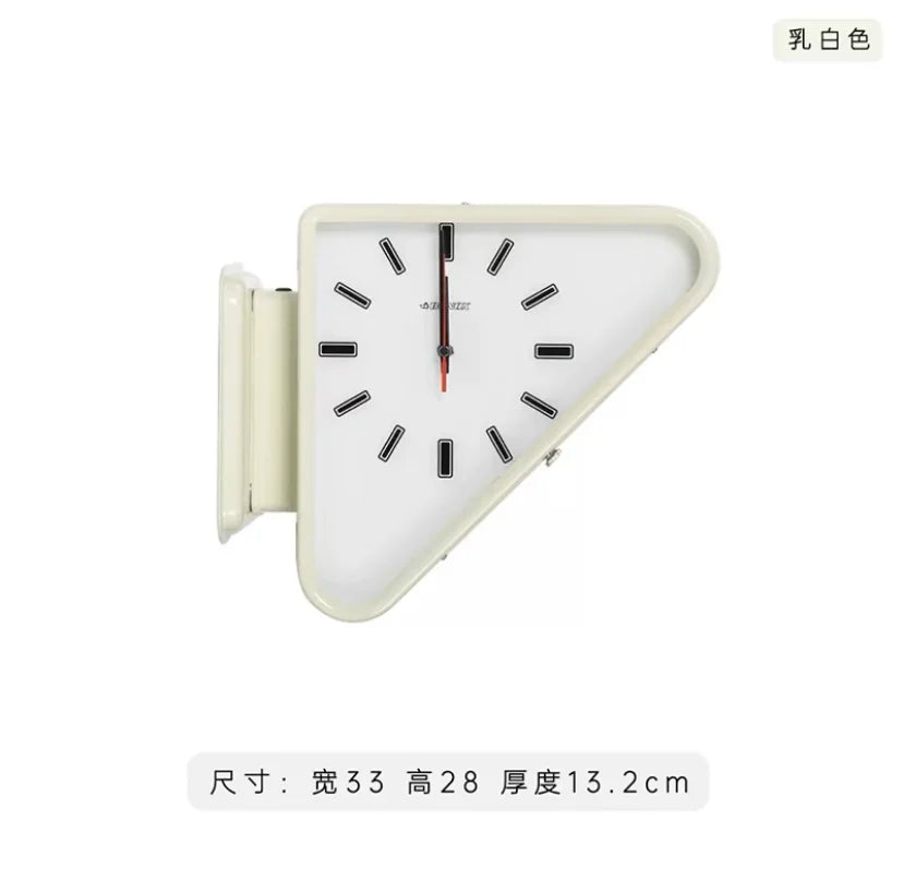 Horloge Murale Design Nordique Double Face Coin Salon
