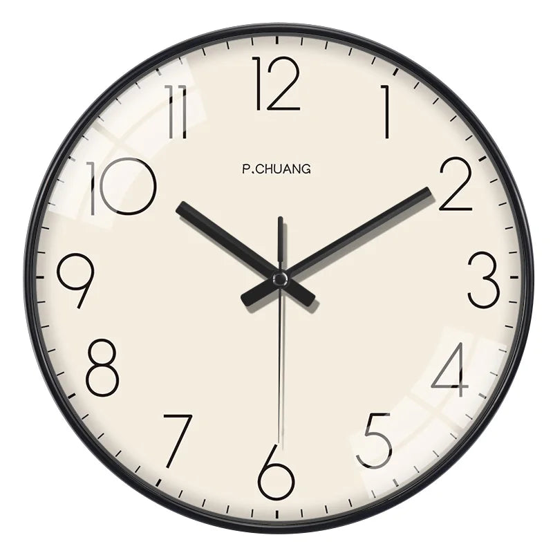 Horloge Mural Nordique Silencieuse Design Luxe Salon