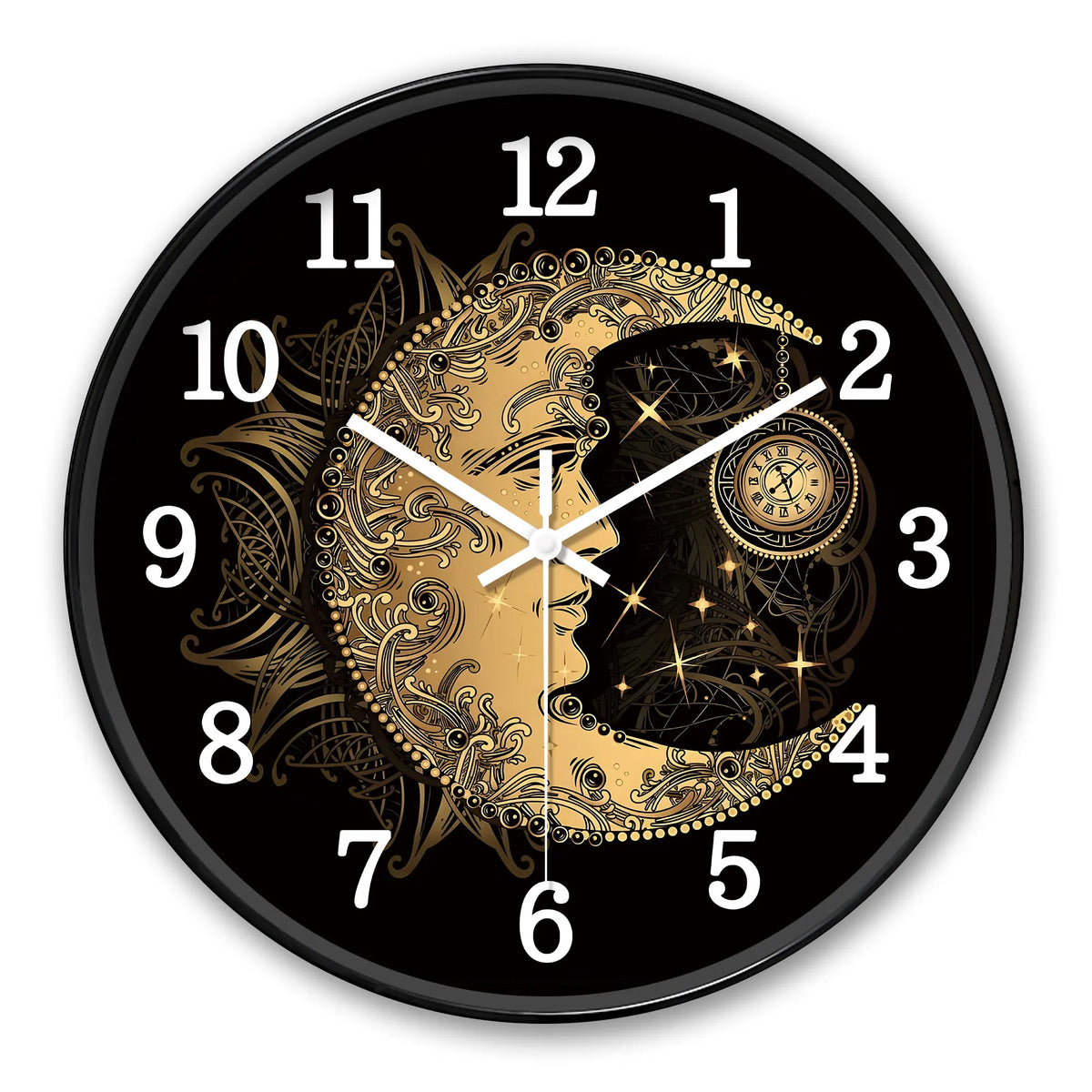 Horloge Murale Mystique Lune Astrologique Rétro Quartz