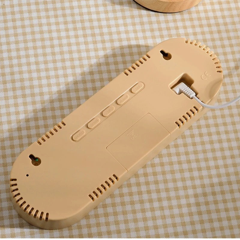 Horloge Mural LED USB Digitale Température Date Réveil