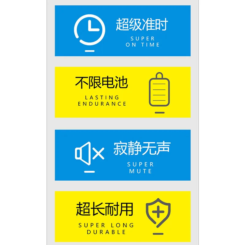 Horloge Mural Cerf Doré Silencieuse Quartz Décoration.