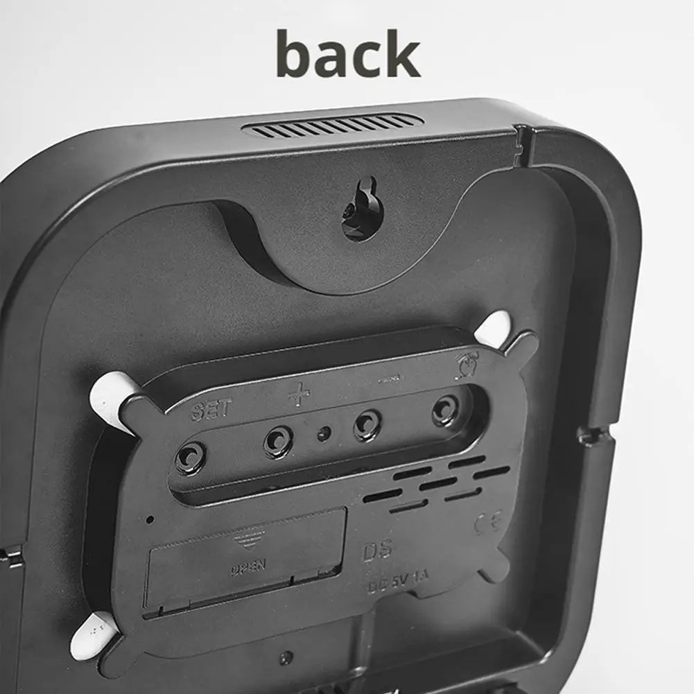 Horloge Mural LED Digitale Multifonction Température Design