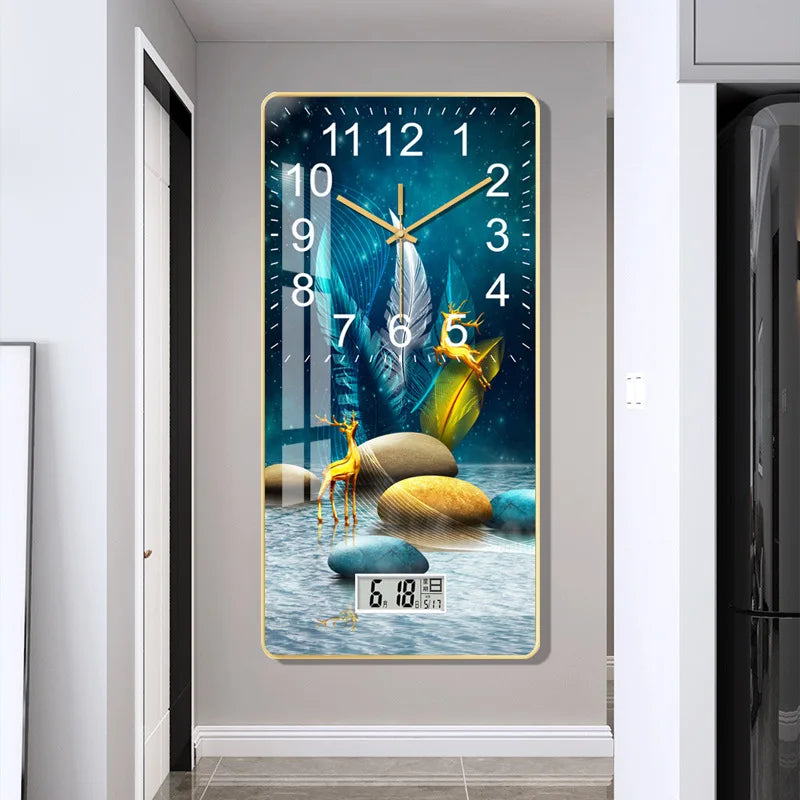 Horloge Murale Moderne Grande Affichage LCD Design