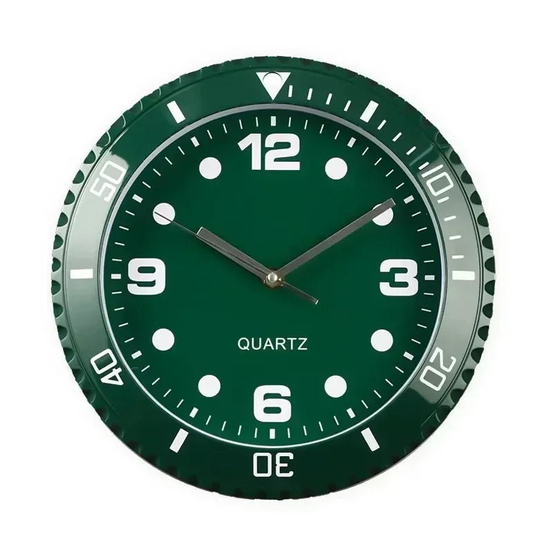 Horloge Murale Luxe Or Argent Moderne Silencieuse