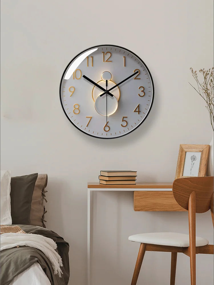 Horloge Mural Quartz Design Moderne Silencieuse Salon