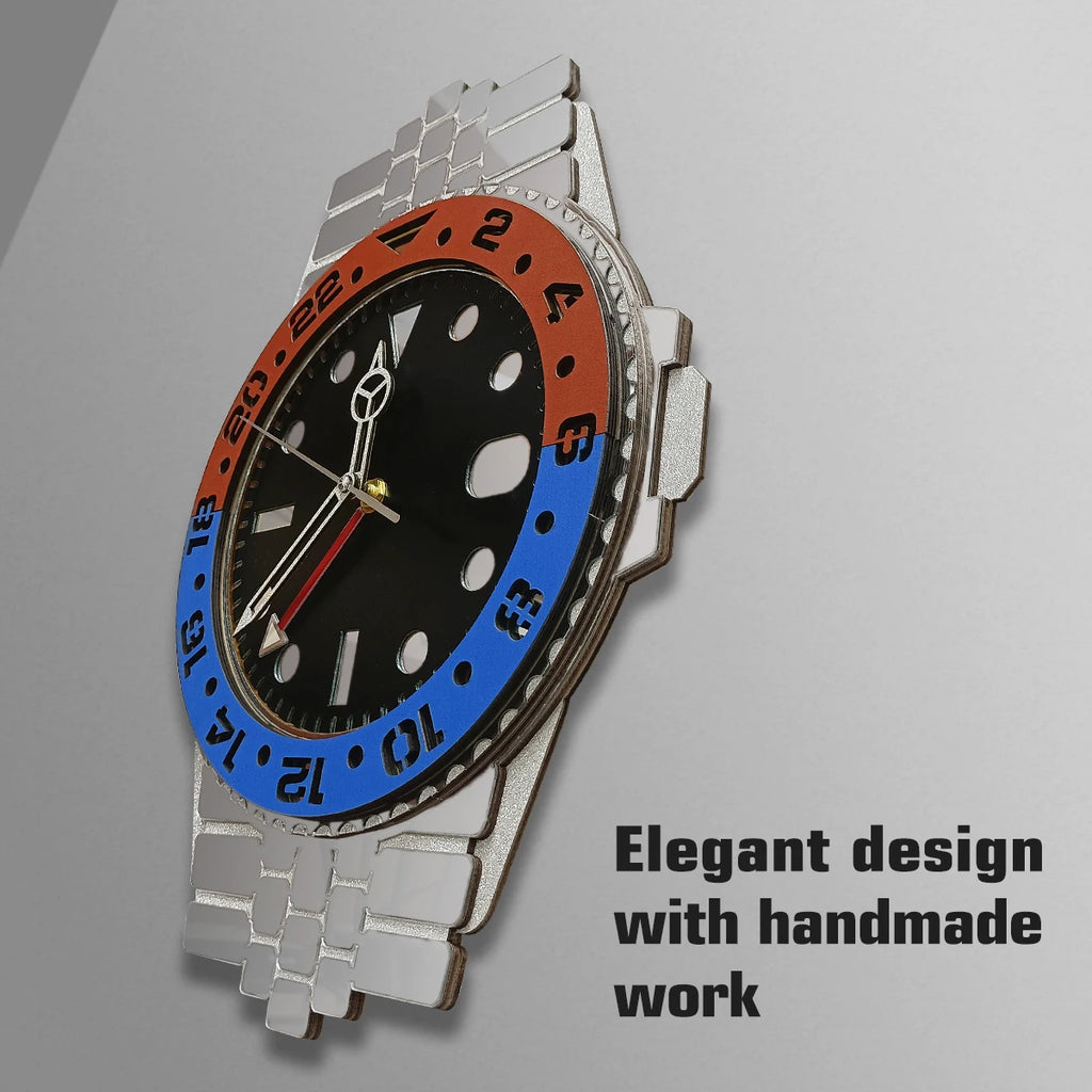 Horloge Murale Luxe Montre Silencieuse Design Moderne Grande