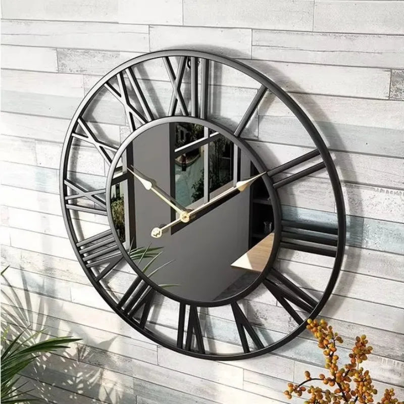 Horloge Mural Grande Luxe Miroir Doré Français