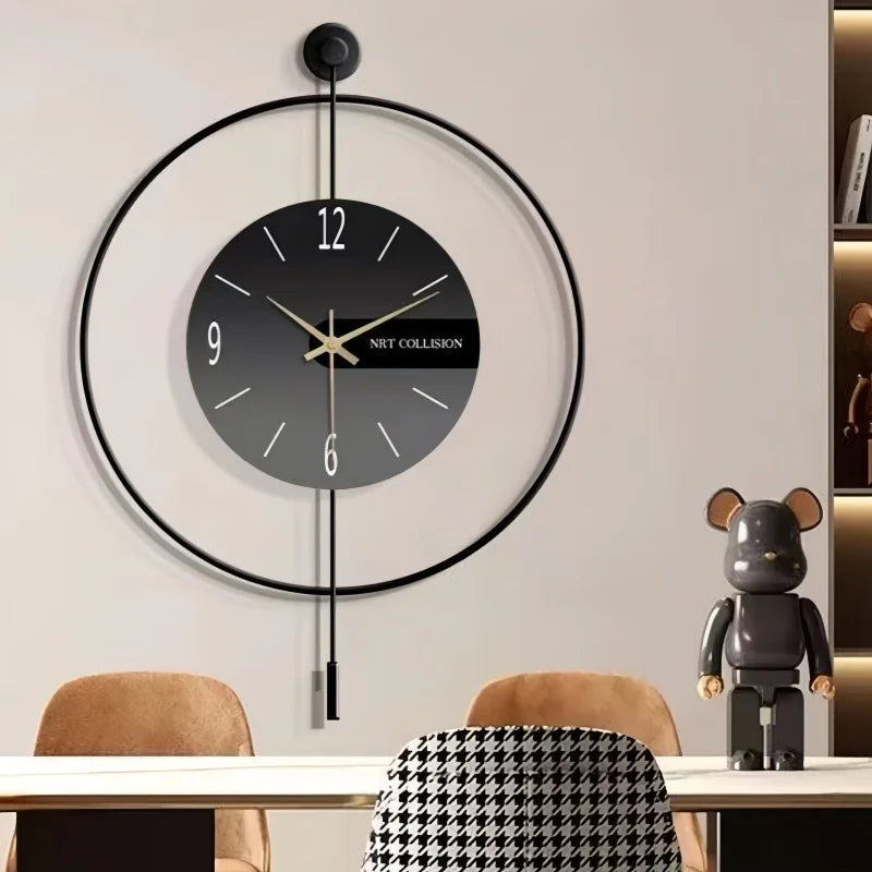 Horloge Murale Luxe Moderne Silencieuse Fer Forgé Haut Gamme