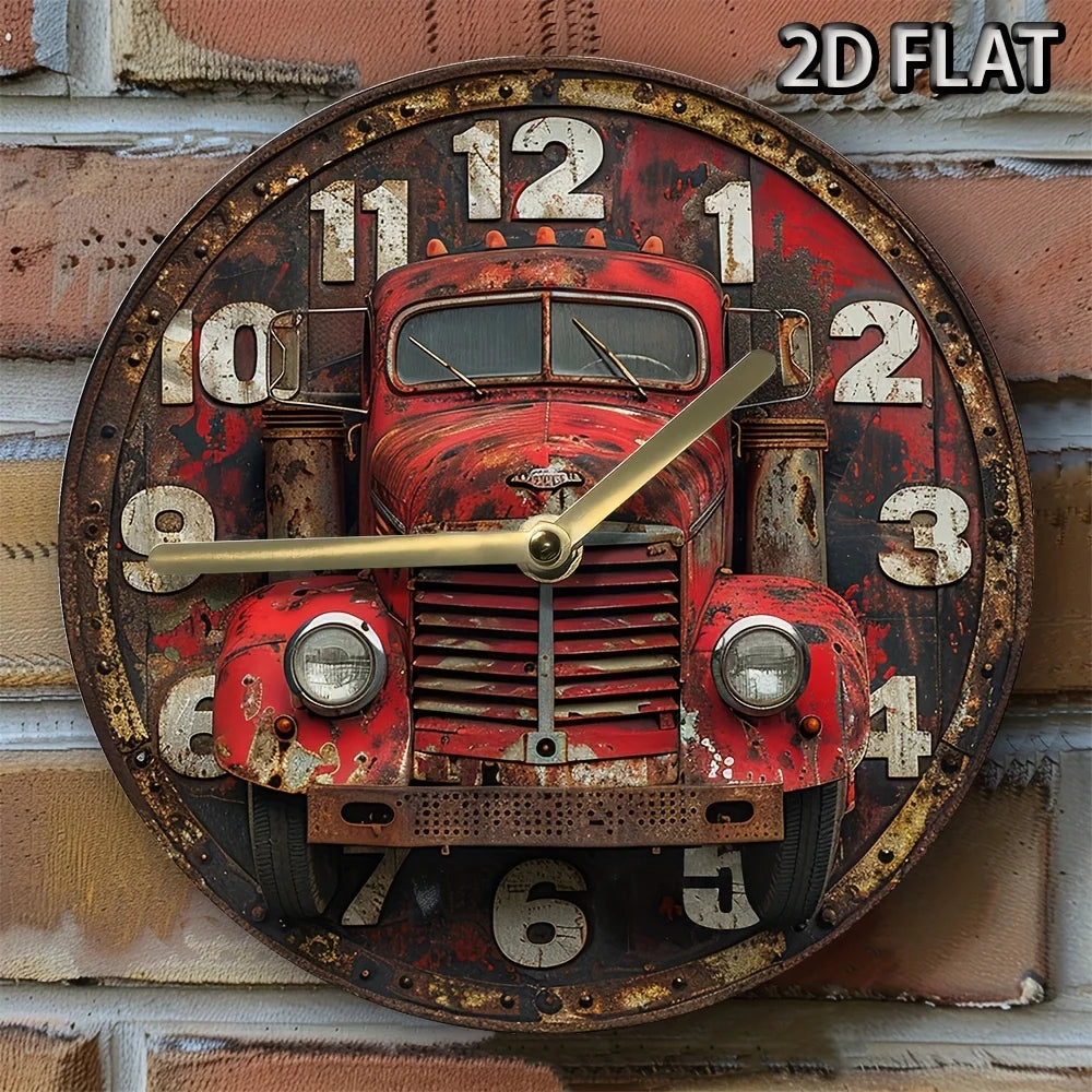 Horloge Mural Silencieuse Aluminium DIY Animaux Hiver