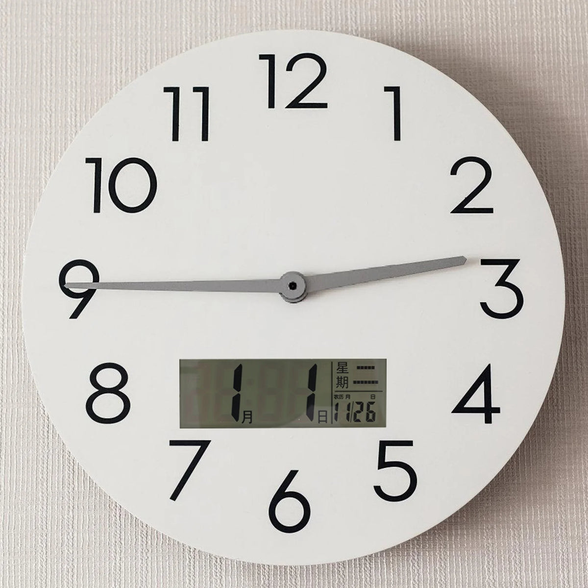 Horloge Mural Digitale Grand Écran Calendrier Alarme Seniors