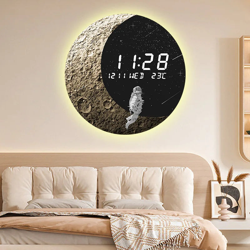 Horloge Mural LED Digitale Mars Calendrier Température