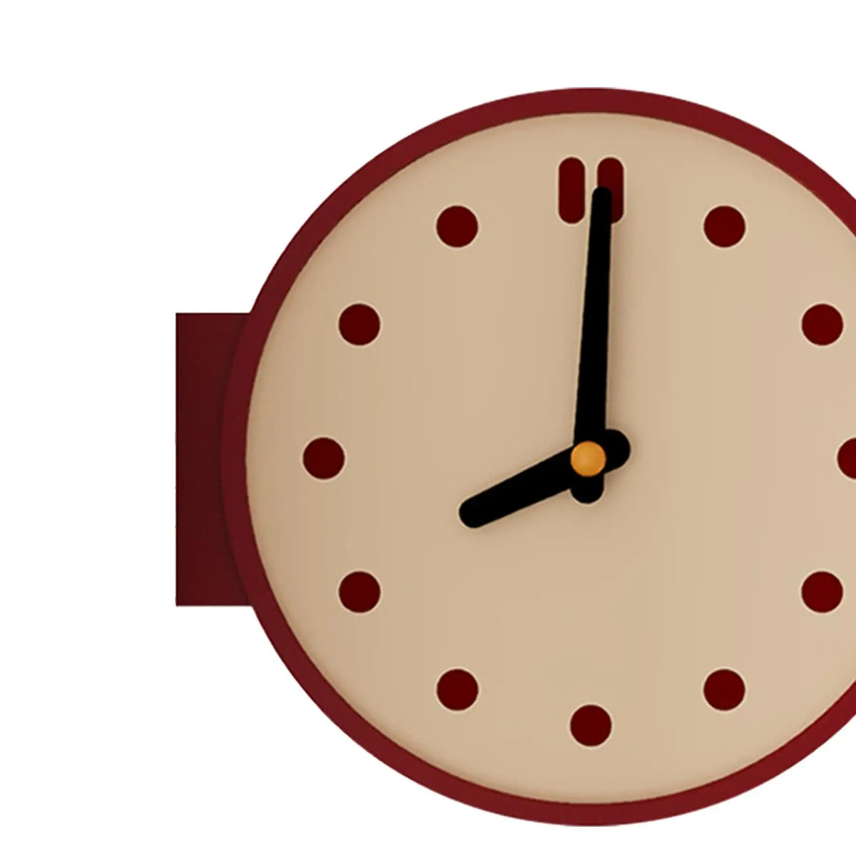 Horloge Mural Design Minimaliste Double Face Coin Bureau